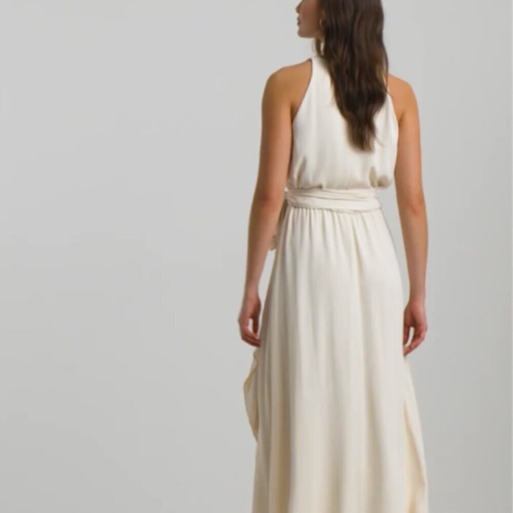 Lauren Ralph Georgette Halter Cocktail Dress- Halter A-Line Dress - Picture 7 of 11